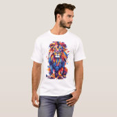 幾何学的カラフルデザイン Tシャツ (正面フル)