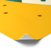 幾何学的カラフルパターン漫画スタイルポスター ポスター (角)