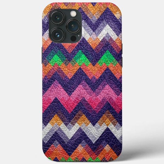 幾何学的カラフルパターン革の外観 Case-Mate iPhoneケース (裏面)