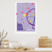 幾何学的カラフルメキシコ旅行フェスティバルポスター ポスター (キッチン)