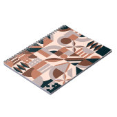 幾何学的カラフルモザイク、抽象芸術背景。 ノートブック (左側)