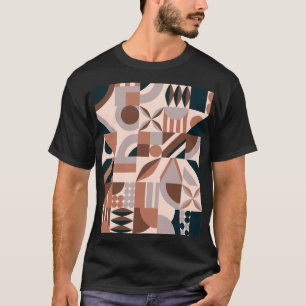 幾何学的カラフルモザイク、抽象芸術背景。 Tシャツ