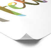 幾何学的カラフルワードアートタイポグラフィこんにちは ポスター (角)