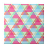 幾何学的カラフル三角形パターン タイル (正面)