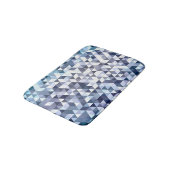 幾何学的カラフル三角形モザイク：抽象芸術バック バスマット (アングル)