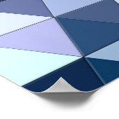 幾何学的カラフル三角形モザイク：抽象芸術バック ポスター (角)