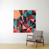 幾何学的カラフル三角形抽象芸術 タペストリー (インサイチュ(横))