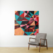 幾何学的カラフル三角形抽象芸術 タペストリー (インサイチュ)