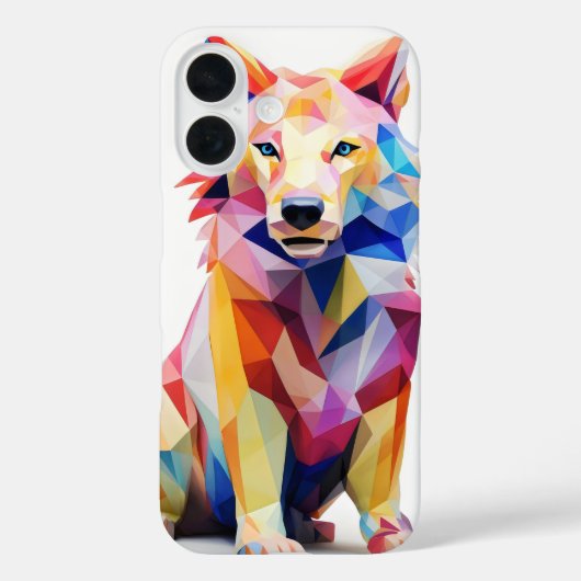 幾何学的カラフル犬 Case-Mate iPhoneケース (裏面)