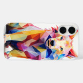 幾何学的カラフル犬 Case-Mate iPhoneケース (裏面 (横))