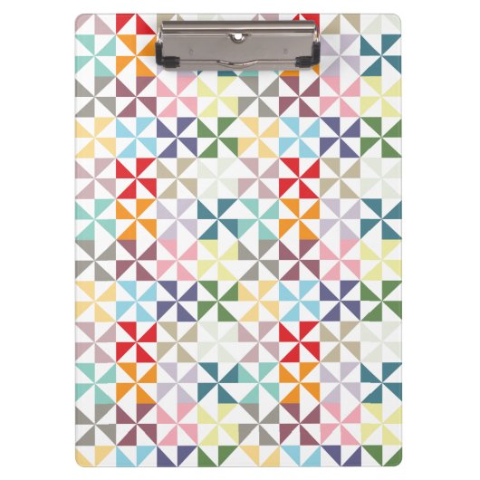 幾何学的カラフル風車 クリップボード (正面)