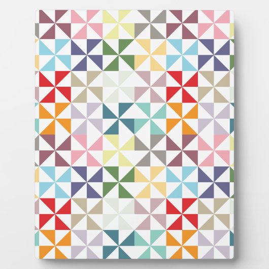 幾何学的カラフル風車 フォトプラーク (正面)