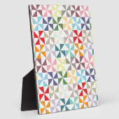 幾何学的カラフル風車 フォトプラーク (側面)