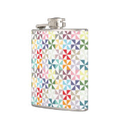 幾何学的カラフル風車 フラスク (左)