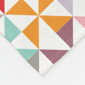 幾何学的カラフル風車 フリースブランケット (角)