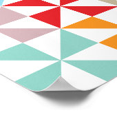 幾何学的カラフル風車 ポスター (角)