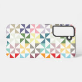 幾何学的カラフル風車 SAMSUNG GALAXYケース (裏面横)