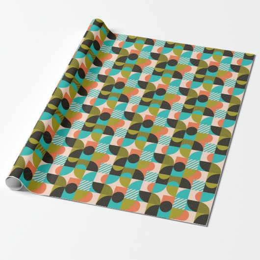 幾何学的カラフル、スカンジナビアのスタイルパターン。 ラッピングペーパー (アンロールド)
