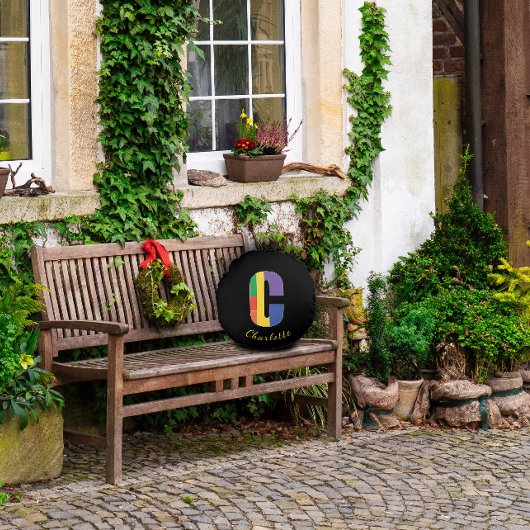 幾何学的カラフル モダン ラウンドクッション