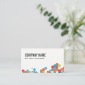 幾何学的カラフル 名刺 (スタンド正面)