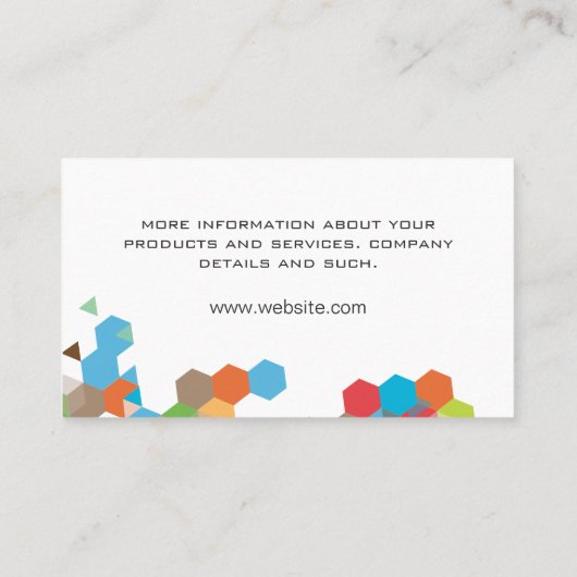幾何学的カラフル 名刺 (裏面)
