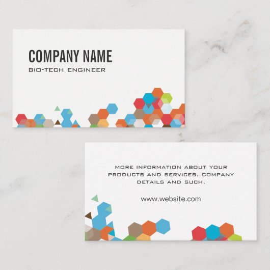 幾何学的カラフル 名刺 (正面/裏面)