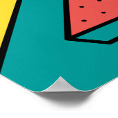 幾何学的カラフル:抽象芸術パターン。 ポスター (角)