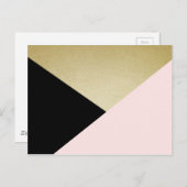 幾何学的カードの空白のひな形 ポストカード (正面/裏面)