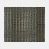 幾何学的ガラスをモチーフにした抽象芸術 フリースブランケット (正面(横))