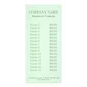 幾何学的ガーリー模様ピンクとミントシェブロン ラックカード (裏面)