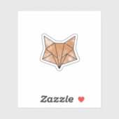 幾何学的キツネ シール (シート)