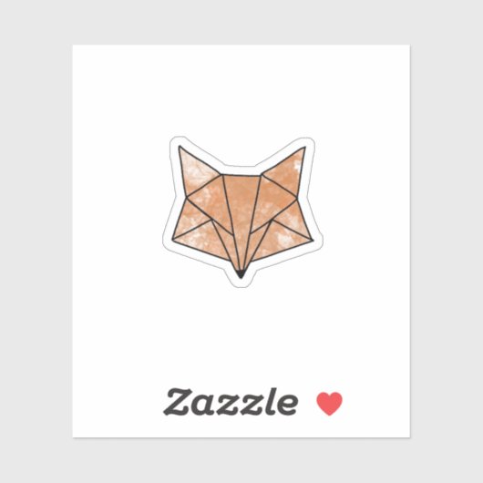 幾何学的キツネ シール (シート)