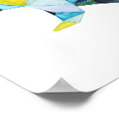 幾何学的クマ動物 ポスター (角)