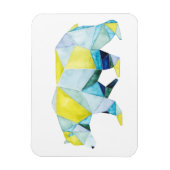 幾何学的クマ動物 マグネット (縦)