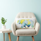 幾何学的クマ動物 ランバークッション (椅子)