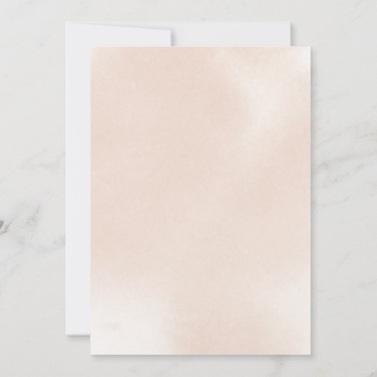 幾何学的クラシックほこりっぽいピンクのバラの赤ちゃんシャワー 招待状 (裏面)