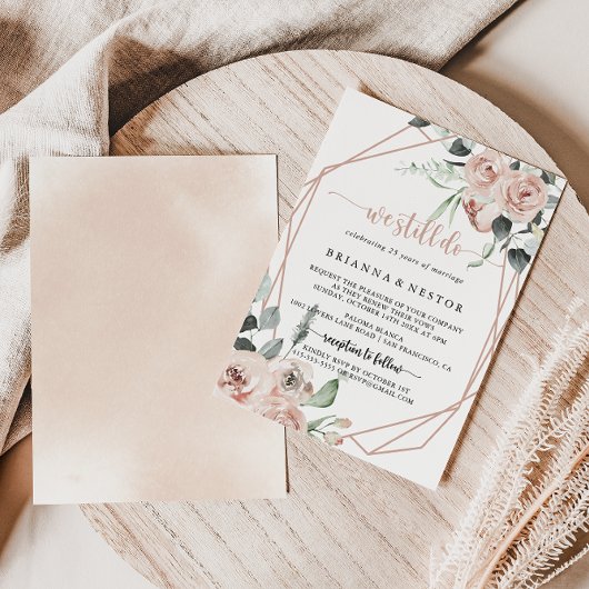 幾何学的クラシックバラ我々はまだ誓の更新を行う 招待状