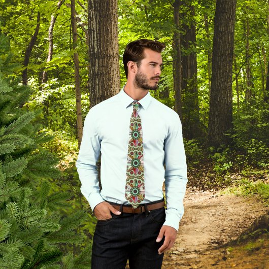 幾何学的クリスマススターデザインタイ ネクタイ