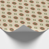 幾何学的クリスマススターラッピング紙 ラッピングペーパー (角)