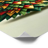 幾何学的クリスマスツリー ポスター (角)