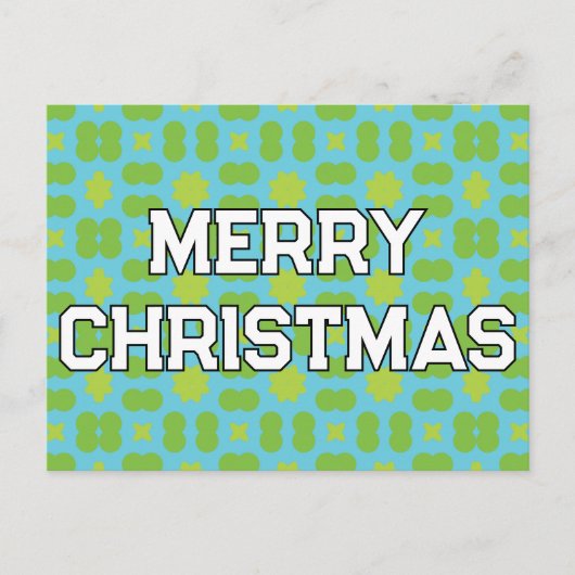幾何学的クリスマスパターンパーソナライズされた- シーズンポストカード (正面)