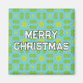 幾何学的クリスマスパターンパーソナライズされた- マグネット (正面)