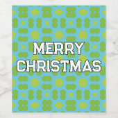 幾何学的クリスマスパターンパーソナライズされた- ワインラベル (シングルラベル)