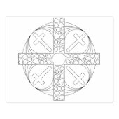 幾何学的クロスイラストレーションパターンスタンプ ラバースタンプ (インプリント)