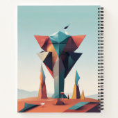 幾何学的クール芸術大鳥青と桃 ノートブック (裏面)