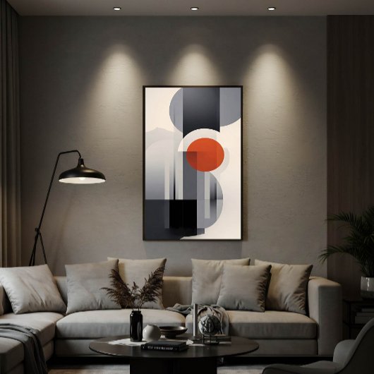 幾何学的グラデーション キャンバスプリント