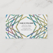 幾何学的グラムカラー&金ゴールドシカスタムックモダン 名刺 (裏面)