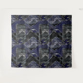 幾何学的グランジプリント タペストリー (正面(横))