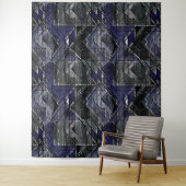 幾何学的グランジプリント タペストリー (インサイチュ)