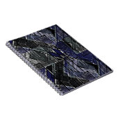 幾何学的グランジプリント ノートブック (右側)